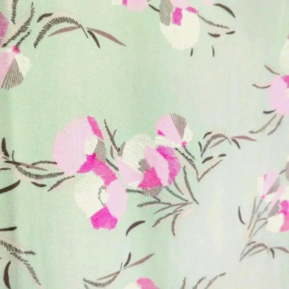 CLEARANCE Simply Emma Top Blouse Botanical Pink Green Lightweight Flowy 1X - Picture 12 of 13